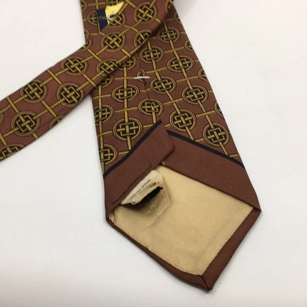 Vintage Smithsonian Institution By Prince Consort Floor Tile Silk Tie